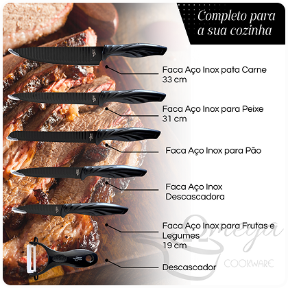 Facas 06 peças - caixa