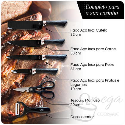 Facas 06 peças - caixa